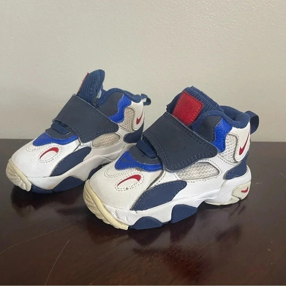 Nike Air Max Speed Turf Size 6C Blue White Velcro Baby Toddler - Picture 3 of 11